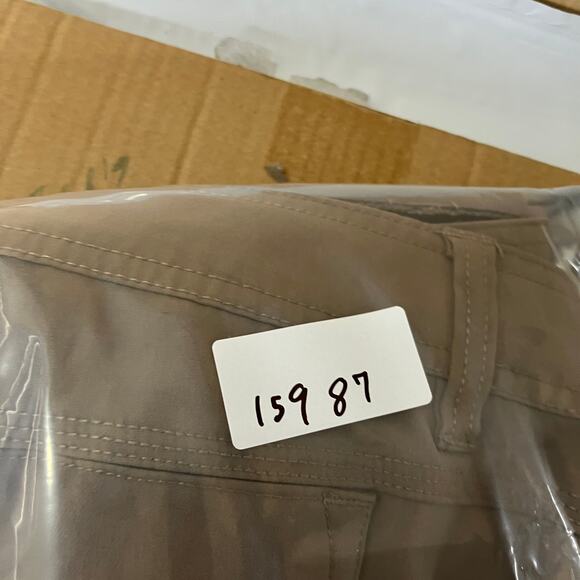 Prana Cargo Pants Mens 40x32 Tan Outdoor Hiking Belted Waist Utility Stretch - Picture 10 of 10